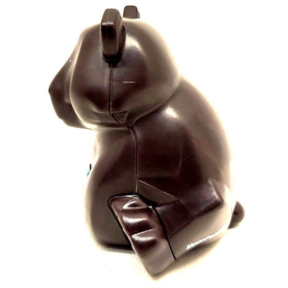 2017 Fisher Price Little People Animal Figure Zoo Brown Bear w/ Fish (Z27C) - Picture 2 of 7